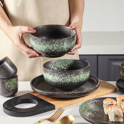 Iroha 16-Piece Green Stoneware Set